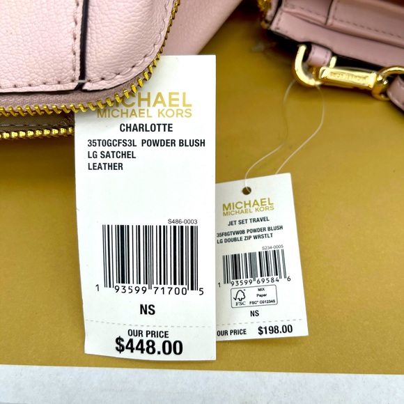 Michael Kors Charlotte Satchel & Double Zip Wallet - Picture 13 of 13